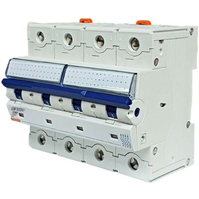 Gewiss - Interruptor Automático Termomagnético 80a 4p 10ka C 6 Módulos Gw93347 Gewiss - Interruptor Automático Termomagnético 80a 4p 10ka C 6 Módulos Gw93347