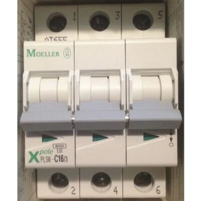 Eaton Moeller Pls6-c16/3-mw - 242949 Disyuntor 16a - C - 6ka - 3 Polos Eaton Moeller Pls6-c16/3-mw - 242949 Disyuntor 16a - C - 6ka - 3 Polos