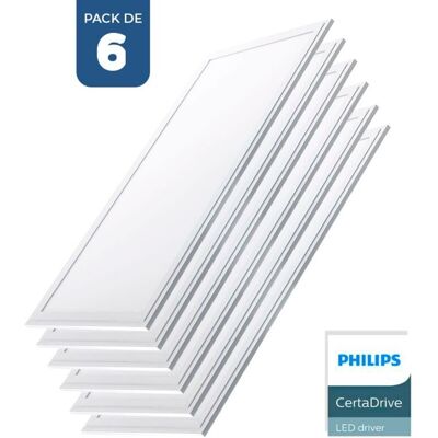 Barcelona Led - Pack De 6 Paneles Led Slim 120x30 Cm - Driver Philips - 44w - - Blanco Neutro Barcelona Led - Pack De 6 Paneles Led Slim 120x30 Cm - Driver Philips - 44w - - Blanco Neutro