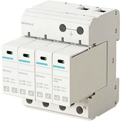 Protector de Sobretensión Siemens - 50kA, Montaje en Carril DIN Protector de Sobretensión Siemens - 50kA, Montaje en Carril DIN