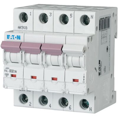 Eaton Interruptor Automático De Protección De Línea (mcb), 32 A, 3p + N, Característica: C, 236530 Eaton Interruptor Automático De Protección De Línea (mcb), 32 A, 3p + N, Característica: C, 236530