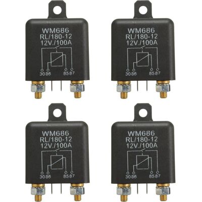 OEM Adecuado Para Relé De Carga En Derivación De 12 V, Interruptor De Alta Potencia De 100 A, 4 Pines/apagado, Color Negro. OEM Adecuado Para Relé De Carga En Derivación De 12 V, Interruptor De Alta Potencia De 100 A, 4 Pines/apagado, Color Negro.