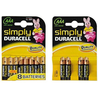 Duracell 10 X MINI BATTERIE MN 2400 Pcs 8 - 1,5 V - AAA SIMPLEMENT Duracell 10 X MINI BATTERIE MN 2400 Pcs 8 - 1,5 V - AAA SIMPLEMENT
