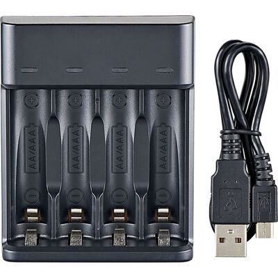 OEM Cargador Inteligente De Cuatro Ranuras Para Baterías Aa/aaa Nimh, Compatible Con Carga Rápida Y Estación De Carga Usb Plug-and-play. OEM Cargador Inteligente De Cuatro Ranuras Para Baterías Aa/aaa Nimh, Compatible Con Carga Rápida Y Estación De Carga Usb Plug-and-play.