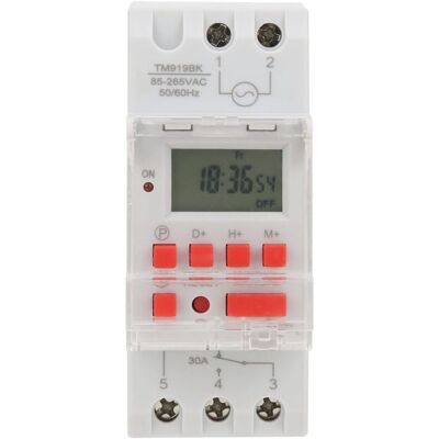 OEM Tm919bk 85265v Ca 30a Temporizador Digital Programable Lcd De 7 Días, Interruptor Horario Programable OEM Tm919bk 85265v Ca 30a Temporizador Digital Programable Lcd De 7 Días, Interruptor Horario Programable