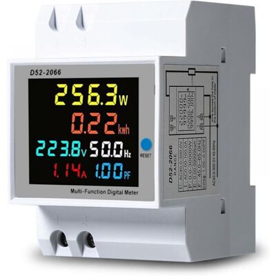 OEM Medidor De Consumo Eléctrico, 100 A, 6 En 1, Para Riel Din, 220 V, Medidor De Factor De Frecuencia De Voltaje Y Corriente, Ac40-300 V, Transformador De Corriente Integrado. OEM Medidor De Consumo Eléctrico, 100 A, 6 En 1, Para Riel Din, 220 V, Medidor De Factor De Frecuencia De Voltaje Y Corriente, Ac40-300 V, Transformador De Corriente Integrado.