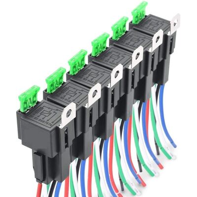OEM 6 Unidades De Relés Con Interruptor Y Fusible De 12 V Y 30 A, Fusibles De Cuchilla Ato/atc, Relé Eléctrico Automotriz Spst De 5 Pines Con Cables De Alta Resistencia De 14 Awg. OEM 6 Unidades De Relés Con Interruptor Y Fusible De 12 V Y 30 A, Fusibles De Cuchilla Ato/atc, Relé Eléctrico Automotriz Spst De 5 Pines Con Cables De Alta Resistencia De 14 Awg.