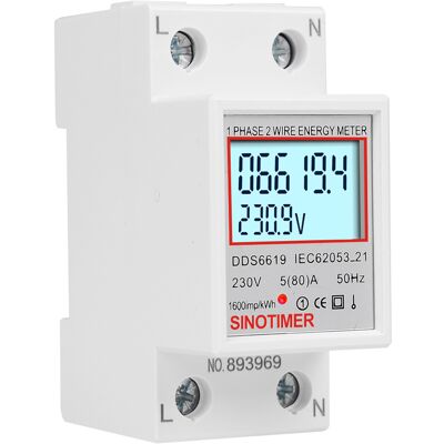 OEM Monofásico Con Reinicio A Cero, Pantalla Lcd, Medidor De Energía Kwh, Corriente, Carril Din, Retroiluminación, Relé Protector Contra Sobretensiones, Vatímetro, 220 V OEM Monofásico Con Reinicio A Cero, Pantalla Lcd, Medidor De Energía Kwh, Corriente, Carril Din, Retroiluminación, Relé Protector Contra Sobretensiones, Vatímetro, 220 V