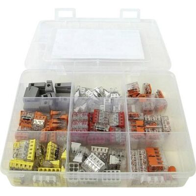 Conjunto de bornes WAGO - 120 piezas - Conectores flexibles y rígidos Conjunto de bornes WAGO - 120 piezas - Conectores flexibles y rígidos
