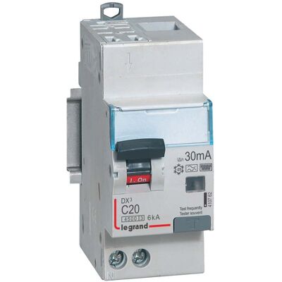 LEGRAND Dx³ Disjoncteur 1p+n Courbe C 20a 4,5/6ka Auto - Leg410762 LEGRAND Dx³ Disjoncteur 1p+n Courbe C 20a 4,5/6ka Auto - Leg410762