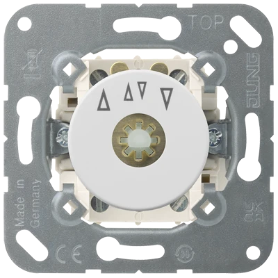 Jung Interruptor Giratorio De Persiana, Conmutador/pulsador Inversor De 2 Polos (2 Accionamientos), 10 A 250 V , Blanco Alpino, Up 1234.20 Ww Jung Interruptor Giratorio De Persiana, Conmutador/pulsador Inversor De 2 Polos (2 Accionamientos), 10 A 250 V , Blanco Alpino, Up 1234.20 Ww
