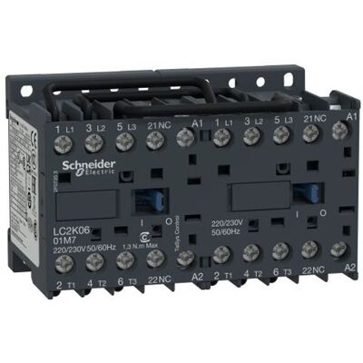 Schneider Electric - Contacteur Inverseur Tesys Lc2k 3p Ac3 440v 6 A Bobine 230 V Ca - Lc2k0601p7 Schneider Electric - Contacteur Inverseur Tesys Lc2k 3p Ac3 440v 6 A Bobine 230 V Ca - Lc2k0601p7