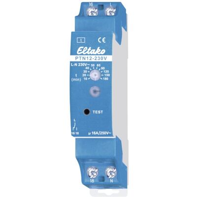 Eltako PTN12-230V Botón de prueba para luminarias de emergencia Eltako PTN12-230V Botón de prueba para luminarias de emergencia
