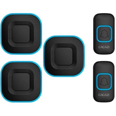 OEM Timbre Inalámbrico, Timbre Led Inteligente Para El Hogar, 3 Timbres, 2 Botones, Negro OEM Timbre Inalámbrico, Timbre Led Inteligente Para El Hogar, 3 Timbres, 2 Botones, Negro