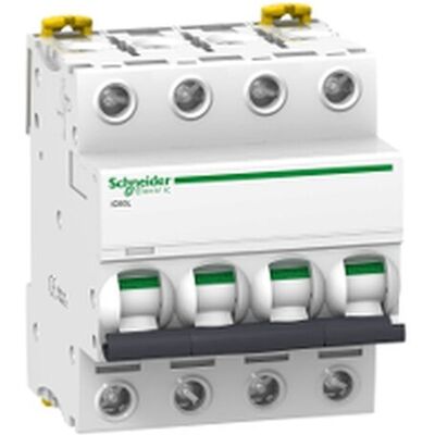Schneider Electric Interruptor Automático Acti 9 Ic60 4p 32a Térmico-magnético 15000a Icn 220-240v Ac Schneider Electric Interruptor Automático Acti 9 Ic60 4p 32a Térmico-magnético 15000a Icn 220-240v Ac