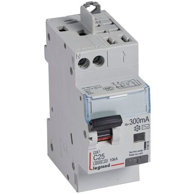 LEGRAND Disjoncteur Différentiel Dx3 1p+n Courbe C 25a 300ma 6ka - Leg410835 LEGRAND Disjoncteur Différentiel Dx3 1p+n Courbe C 25a 300ma 6ka - Leg410835