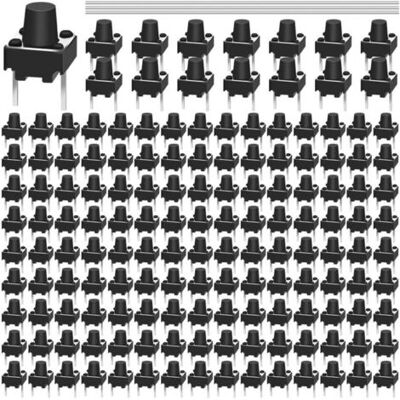 OEM Paquete De 150 Mini Interruptores Táctiles Momentáneos De Botón Pulsador, 2 Pines, 6 X 6 X 7 Mm, Kit Combinado De Encendido/apagado Con Cable De Soldadura Para Panel, Placa De Circuito Impreso, Cámara OEM Paquete De 150 Mini Interruptores Táctiles Momentáneos De Botón Pulsador, 2 Pines, 6 X 6 X 7 Mm, Kit Combinado De Encendido/apagado Con Cable De Soldadura Para Panel, Placa De Circuito Impreso, Cámara
