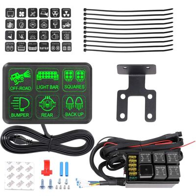 OEM Panel Universal De 6 Interruptores Con Relés - Caja De Control OEM Panel Universal De 6 Interruptores Con Relés - Caja De Control