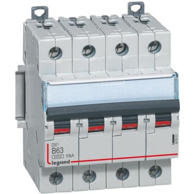 Disjoncteur Dx³6000 10ka Arrivée Haute Et Départ Bas À Vis 4p 400v - 63a - Courbe B - 4 Modules - Legrand Disjoncteur Dx³6000 10ka Arrivée Haute Et Départ Bas À Vis 4p 400v - 63a - Courbe B - 4 Modules - Legrand