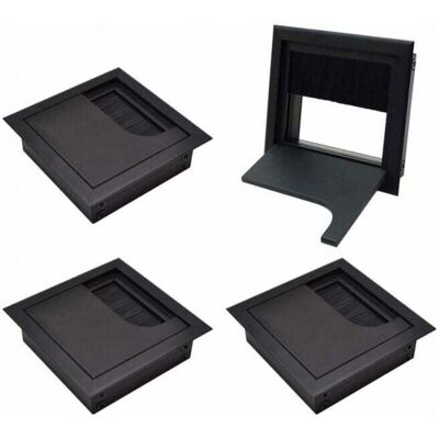 OEM Cubierta Cuadrada De 4 Piezas De 80x80 Mm Para Gestión De Cables, Para Instalación Empotrada En Escritorios, Organizador De Cables Para Muebles, Aluminio Anodizado Negro, Paso De Cables, Cubierta De C OEM Cubierta Cuadrada De 4 Piezas De 80x80 Mm Para Gestión De Cables, Para Instalación Empotrada En Escritorios, Organizador De Cables Para Muebles, Aluminio Anodizado Negro, Paso De Cables, Cubierta De C