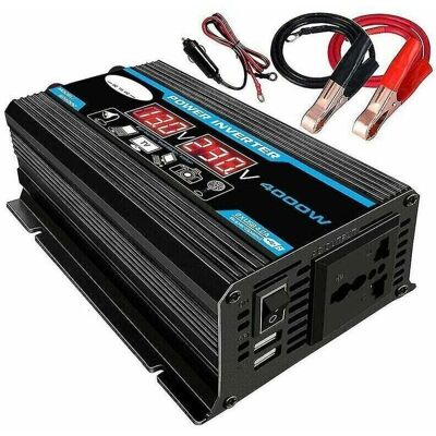 OEM Inversor De Onda Sinusoidal Pura De 12 V A 220 V, 300 W – Pantalla Led – 2 Tomas De Corriente Europeas Y 1 Puerto Usb – Protección Contra Sobrecarga Y Cortocircuito -crezuo OEM Inversor De Onda Sinusoidal Pura De 12 V A 220 V, 300 W – Pantalla Led – 2 Tomas De Corriente Europeas Y 1 Puerto Usb – Protección Contra Sobrecarga Y Cortocircuito -crezuo