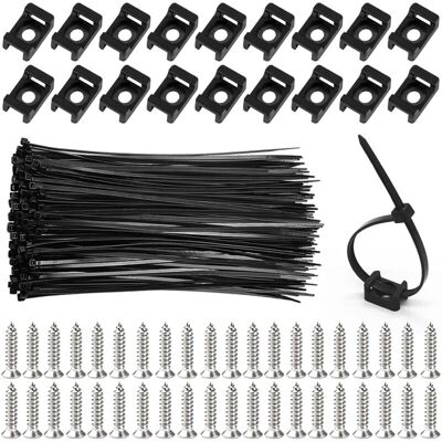 ZVD 100 Soportes De Fijación, Bridas Para Cables De 150 Mm, Bridas De Nailon De 66 Mm, Tornillos De Acero Inoxidable M3, Gestión De Cables Eléctricos ZVD 100 Soportes De Fijación, Bridas Para Cables De 150 Mm, Bridas De Nailon De 66 Mm, Tornillos De Acero Inoxidable M3, Gestión De Cables Eléctricos