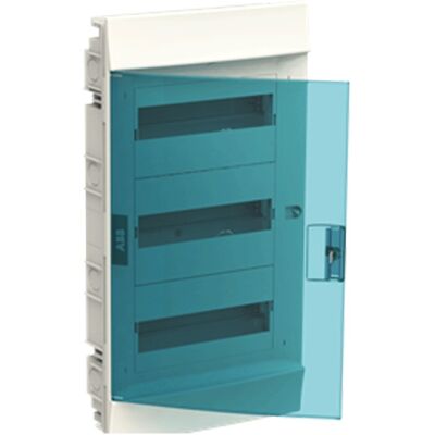 Abb - Cuadro De Distribución Empotrado 36 Módulos Ip41 Puerta Azul Petróleo Blanco 3 Filas 41a12x32 Abb - Cuadro De Distribución Empotrado 36 Módulos Ip41 Puerta Azul Petróleo Blanco 3 Filas 41a12x32