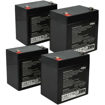 Vhbw 4x Batería Reemplaza Apc Rbc20 Para Usv (4500 Mah, 12 V, Agm) Vhbw 4x Batería Reemplaza Apc Rbc20 Para Usv (4500 Mah, 12 V, Agm)
