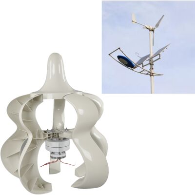 OEM Kit De Turbina Eólica Vertical De 200 W, 12 V/24 V – Aplicación Universal, 5 Aspas De Fibra De Nailon Con Controlador, Montaje Con Brida Ip67 OEM Kit De Turbina Eólica Vertical De 200 W, 12 V/24 V – Aplicación Universal, 5 Aspas De Fibra De Nailon Con Controlador, Montaje Con Brida Ip67