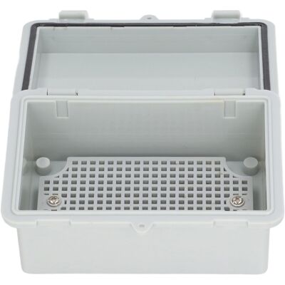 INEASICER Caja Eléctrica Impermeable Para Exteriores, Caja De Conexiones Aislada A Prueba De Polvo Con Cubierta Con Bisagras, Clip De Plástico Para Bricolaje, Color Gris INEASICER Caja Eléctrica Impermeable Para Exteriores, Caja De Conexiones Aislada A Prueba De Polvo Con Cubierta Con Bisagras, Clip De Plástico Para Bricolaje, Color Gris
