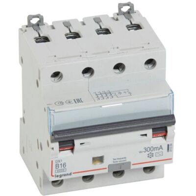 Disjoncteur Différentiel Monobloc Dx³6000 10ka Arrivée Haute Départ Bas À Vis 4p 400v - 16a - Typeac 300ma - Courbe B - Legrand Disjoncteur Différentiel Monobloc Dx³6000 10ka Arrivée Haute Départ Bas À Vis 4p 400v - 16a - Typeac 300ma - Courbe B - Legrand
