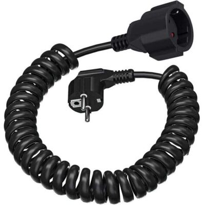 OEM Cable De Extensión, Cable Espiral Con Contacto De Protección, Extensible De 0,6 M A 2 M Como Máximo, Cable De Alimentación Ip20 (230 V/16 A), Cable Espiral De 3 X 1,0 Mm² Con Enchufe Y Toma Schuko, Ne OEM Cable De Extensión, Cable Espiral Con Contacto De Protección, Extensible De 0,6 M A 2 M Como Máximo, Cable De Alimentación Ip20 (230 V/16 A), Cable Espiral De 3 X 1,0 Mm² Con Enchufe Y Toma Schuko, Ne