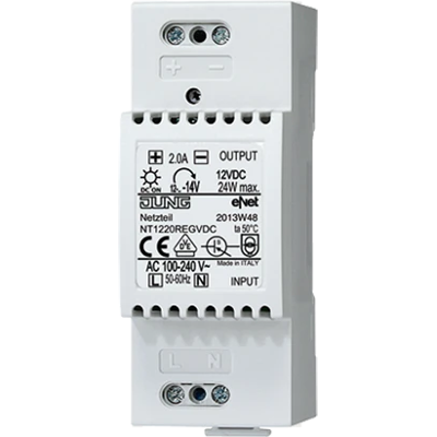 Jung Fuente De Alimentación, Dc 12 V, Reg, 2 Te Nt 1220 Reg Vdc Jung Fuente De Alimentación, Dc 12 V, Reg, 2 Te Nt 1220 Reg Vdc