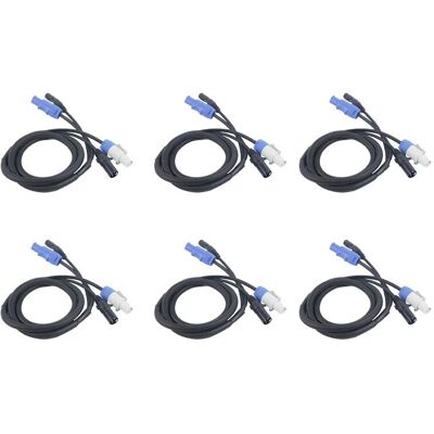OEM 6x Cable Dmx Powercon Combinación Enchufe Powercon Y Línea Señal Dmx Xlr Para Tránsito Señal Conexión Alimentación Luminosa (a) OEM 6x Cable Dmx Powercon Combinación Enchufe Powercon Y Línea Señal Dmx Xlr Para Tránsito Señal Conexión Alimentación Luminosa (a)