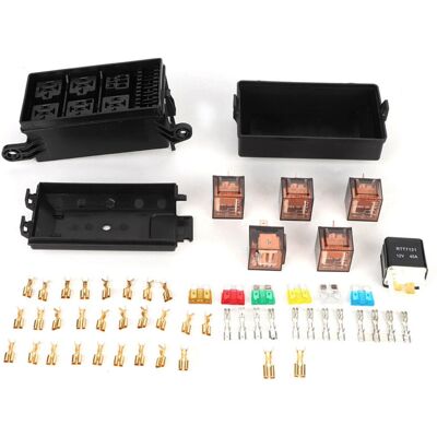 OEM Caja De Fusibles De 6 Vías Para Coche Con 1 Relé De 4 Polos Y 12 V Y 5 Relés De Carcasa Transparente De 100 A Para Coches De Carreras Y Barcos OEM Caja De Fusibles De 6 Vías Para Coche Con 1 Relé De 4 Polos Y 12 V Y 5 Relés De Carcasa Transparente De 100 A Para Coches De Carreras Y Barcos