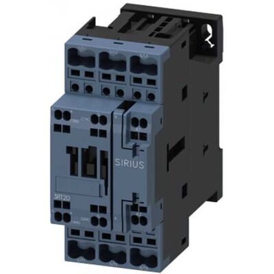 Contactor Siemens 3RT2 - 3 polos, 11kW - Relé de potencia Contactor Siemens 3RT2 - 3 polos, 11kW - Relé de potencia