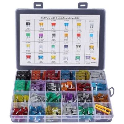 OEM 272 Piezas - Kit Surtido De Fusibles De Cuchilla Para Automóviles, Fusibles Automotrices - Estándar Y Mini Y Mini De Perfil Bajo (2a / 5a / 10a / 15a / 20a / 25a / 30a / 35a) OEM 272 Piezas - Kit Surtido De Fusibles De Cuchilla Para Automóviles, Fusibles Automotrices - Estándar Y Mini Y Mini De Perfil Bajo (2a / 5a / 10a / 15a / 20a / 25a / 30a / 35a)