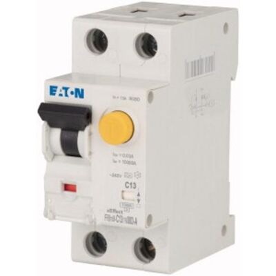 Eaton FRBMM-C13/1N/003-A Interruptor de protección - 13A, 30mA, C-Char. Eaton FRBMM-C13/1N/003-A Interruptor de protección - 13A, 30mA, C-Char.
