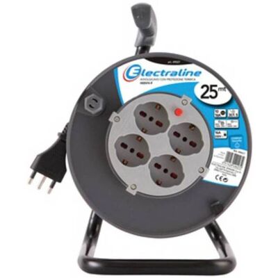 ELECTRALINE Avvolgicavo 25 M Sez 3x1,5 4bip Sch+prot 49027 ELECTRALINE Avvolgicavo 25 M Sez 3x1,5 4bip Sch+prot 49027