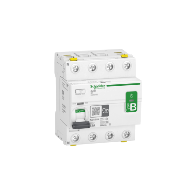 Schneider Electric - Acti9 - Interrupteur Différentiel - 4p - 63a - 300ma - Type B - Si - 400v - A9z65463 Schneider Electric - Acti9 - Interrupteur Différentiel - 4p - 63a - 300ma - Type B - Si - 400v - A9z65463