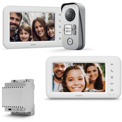 AVIDSEN Kit De Videoportero Con Cable Para 2 Viviendas + Pantalla Adicional + Transformador AVIDSEN Kit De Videoportero Con Cable Para 2 Viviendas + Pantalla Adicional + Transformador