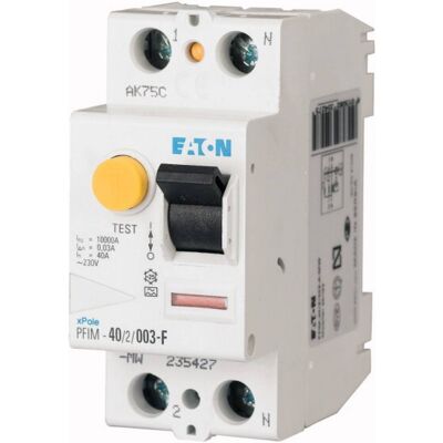 Eaton Powerware 187449 Interruptor Diferencial - 25A, 0.03A, 230V, 2 polos Eaton Powerware 187449 Interruptor Diferencial - 25A, 0.03A, 230V, 2 polos
