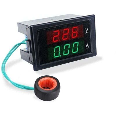 OEM Voltímetro Y Amperímetro Digital Con Pantalla, Ca 80-300v, Xu, 0-100a, Multímetro 2 En 1 Con Transformador De Corriente --crezuo OEM Voltímetro Y Amperímetro Digital Con Pantalla, Ca 80-300v, Xu, 0-100a, Multímetro 2 En 1 Con Transformador De Corriente --crezuo