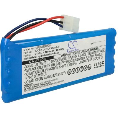 Batería vhbw para Soundcast 20S-1P - Alta capacidad NiMH - 24V - Reemplaza ICOB2 Batería vhbw para Soundcast 20S-1P - Alta capacidad NiMH - 24V - Reemplaza ICOB2