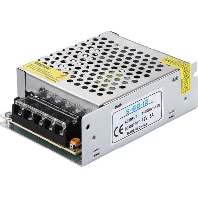 OEM Adaptador De Fuente De Alimentación De 12 V, 5 A, 60 W, Transformador De Conmutación Regulado Universal, Convertidor De Ca 110 V/220 V A Cc 12 V, 5 A, Controlador Led Para Tiras De Luces Led, Sistema OEM Adaptador De Fuente De Alimentación De 12 V, 5 A, 60 W, Transformador De Conmutación Regulado Universal, Convertidor De Ca 110 V/220 V A Cc 12 V, 5 A, Controlador Led Para Tiras De Luces Led, Sistema