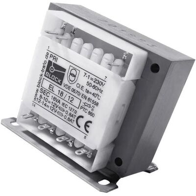Transformador Siemens EL 28/6 - 28VA, 2 x 6V, Aislamiento de Seguridad Transformador Siemens EL 28/6 - 28VA, 2 x 6V, Aislamiento de Seguridad