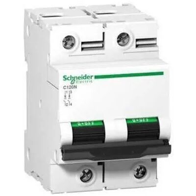 Schneider Electric - Disjoncteur C120n 2p 100 A, Courbe C, 10 Ka - A9n18362 Schneider Electric - Disjoncteur C120n 2p 100 A, Courbe C, 10 Ka - A9n18362