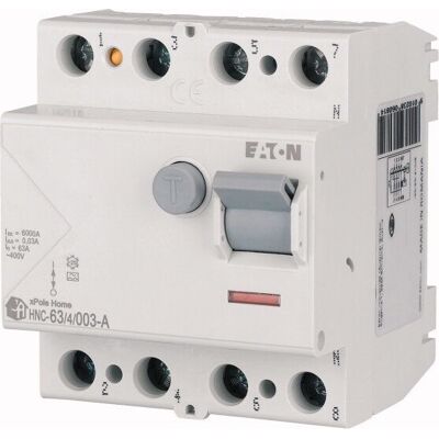 OEM Interruptor Diferencial Eaton Xpole Home Hnc-63/4/003-a 63 A 0,03 A OEM Interruptor Diferencial Eaton Xpole Home Hnc-63/4/003-a 63 A 0,03 A