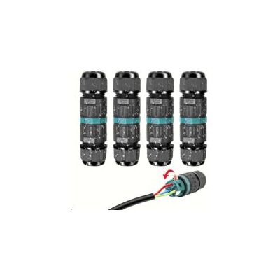OEM Conectores Eléctricos Impermeables Ip68 - Conector De Cable De 3 Hilos, Bloque De Terminales, Caja De Conexiones Para Exteriores, Para Cables De Ø 5 A 12 Mm (4 Unidades) - Crezuo OEM Conectores Eléctricos Impermeables Ip68 - Conector De Cable De 3 Hilos, Bloque De Terminales, Caja De Conexiones Para Exteriores, Para Cables De Ø 5 A 12 Mm (4 Unidades) - Crezuo