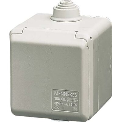 Mennekes 4105 Enchufe de Pared IP44 5 Póles 400V 16A Mennekes 4105 Enchufe de Pared IP44 5 Póles 400V 16A